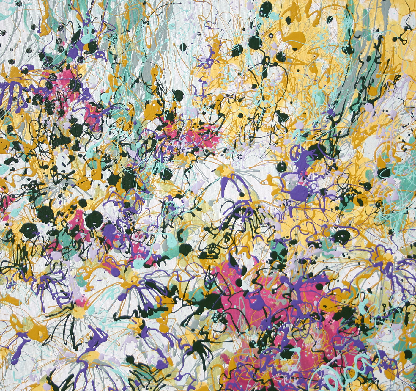 Latex Enamel Flower Painting on Gallery Wrapped Canvas by Fort Collins, Colorado Artist  Lisa Cameron Russell