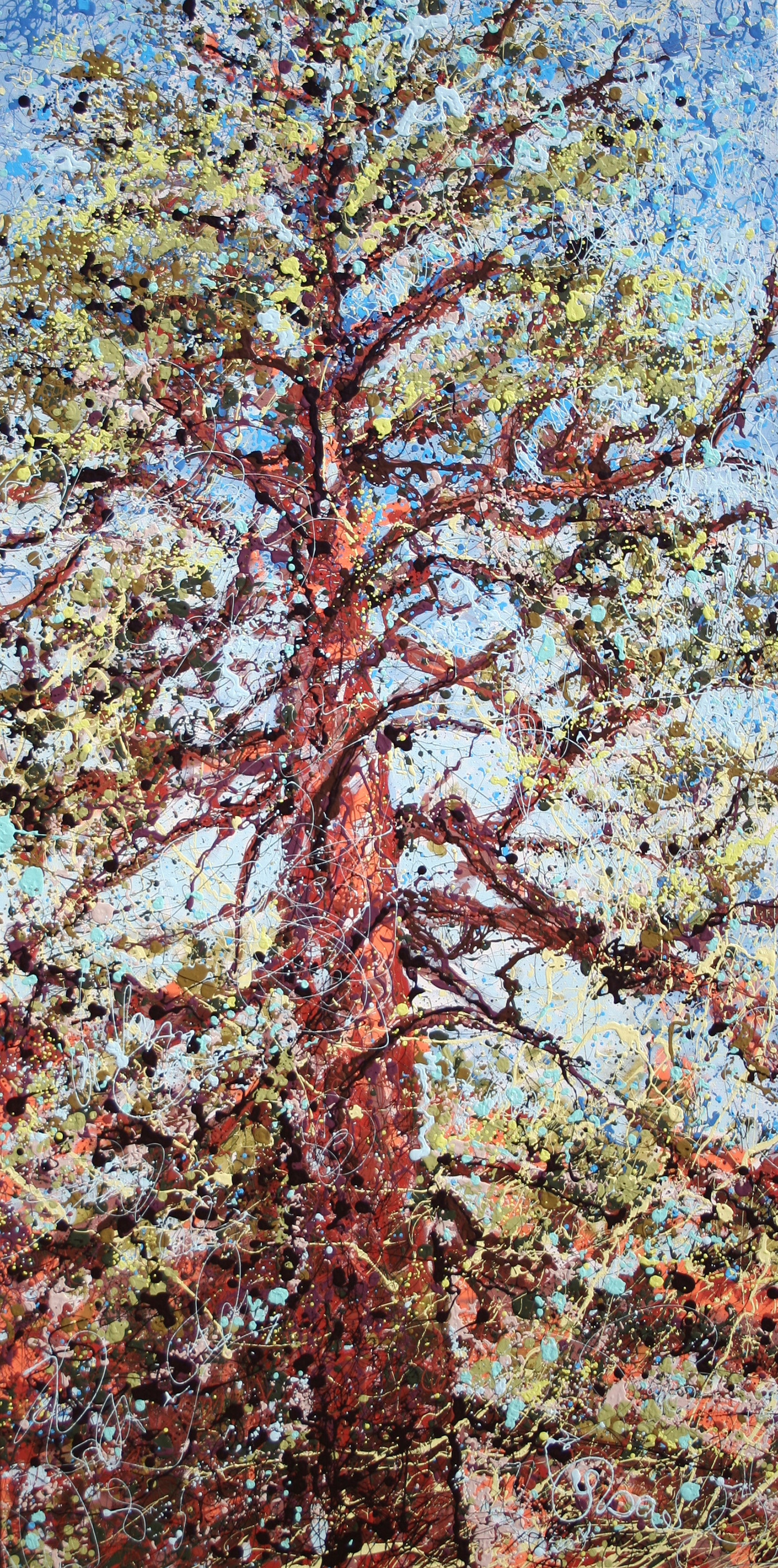 Ponderosa Latex Enamel Painting on Gallery Wrapped Canvas by Fort Collins, Colorado Artist Lisa Cameron Russell
